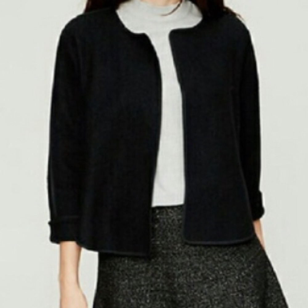 LOFT boiled wool sweater jacket